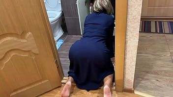Play It's perfect to bend over in the bathroom to get a dick in the ass for anal sex with a MILF