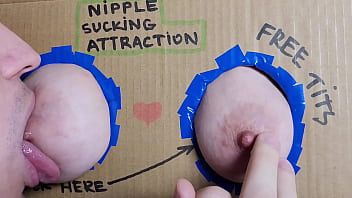 Play Glory hole nipple sucking and licking