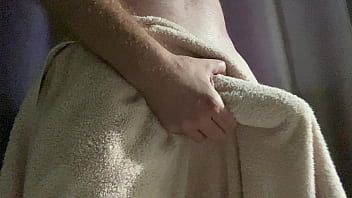 Play Fresh from the shower, big cock springs out