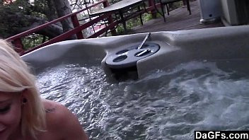 Play Hot Tub Blowjob By Blonde Teen