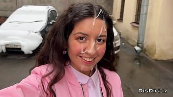 Play A cute girl was fucked, cum on her face and she went to college covered in cum - Cumwalk