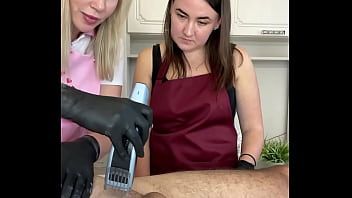 Play During the training of an apprentice client powerfully cum in the office SugarNadya