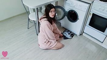 Play My Step Sister was NOT stuck in the washing machine and caught me when I wanted to fuck her pussy