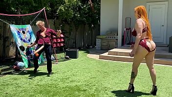 Play Big Ass Redhead Milf Plays Dick Ball With Step Son's Huge White Cock