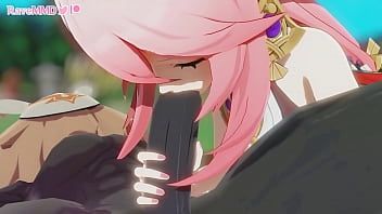 Play Yae Miko can't resist this Hilichurls cock...